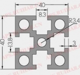 工業(yè)鋁型材8-4040GF