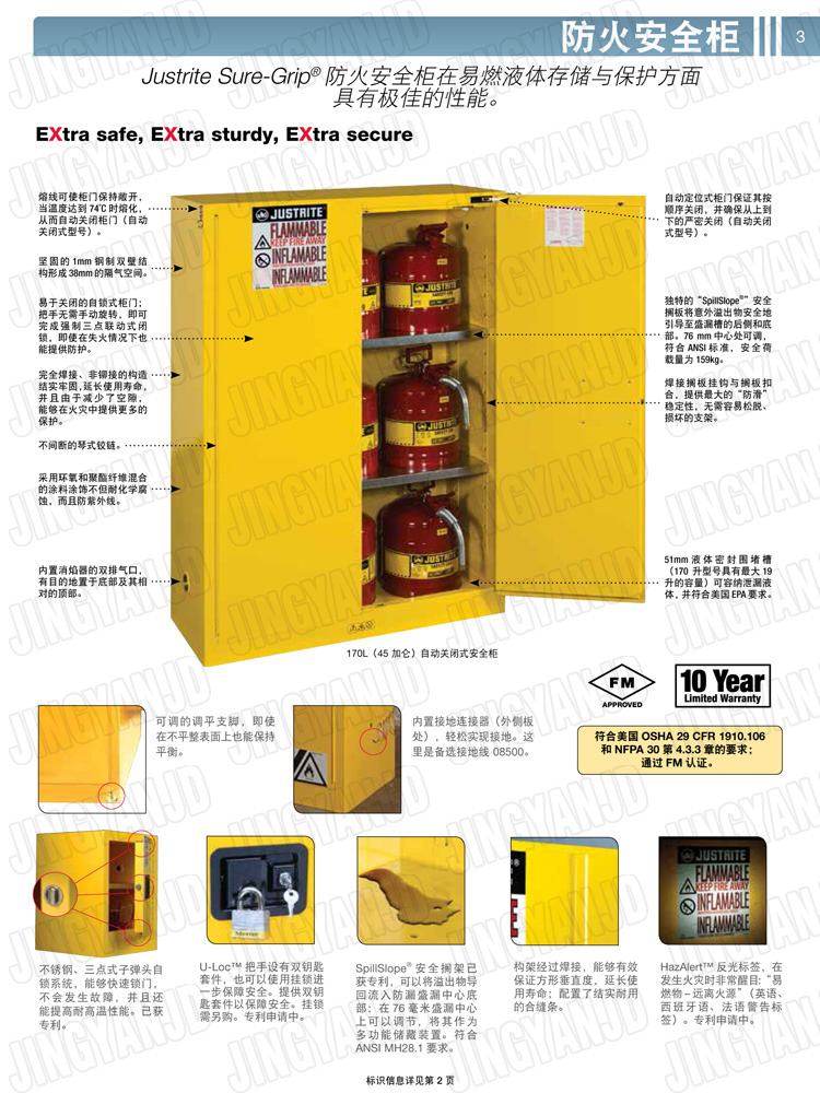 美國(guó)杰斯瑞特，防火安全柜，justrite防火柜，justrite安全柜，防爆柜justrite