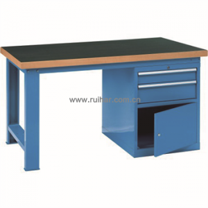 重型工作臺(tái)高分子桌板帶兩抽單門柜，GF1500-C，GF1800-C，GF2000-C